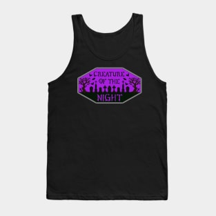 Creature of the Night Graveyard in Purple Tank Top